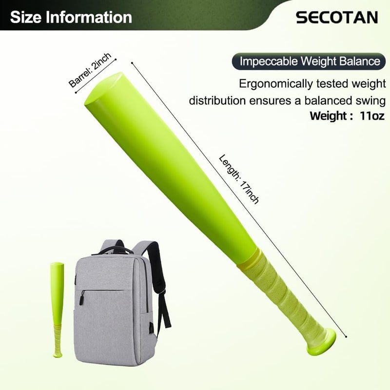 SECOTAN Baseball Bat, Aluminum One Hand 17-Inch Training Bat, Softball Bat, Home/Car/Self Defense, Batting Practice, Aluminum Bat, Truck Tire Checker Bat - Image 1